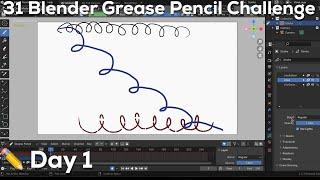 31 Days of Blender Grease Pencil Challenges - Day 1: Intro to Blender 2D