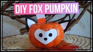 Cute DIY Fox Pumpkin  How To Make a Fox Pumpkin | DIY Fall Room Decor