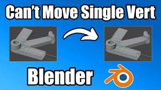 Can't Move Single Vertex In Blender