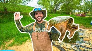 Pet SNAPPING TURTLE Catch Clean Cook!!! (Rip Stan)