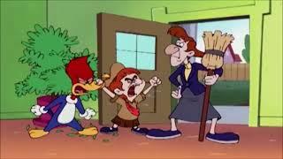 Woody Woodpecker Tells Jinx to be Quiet