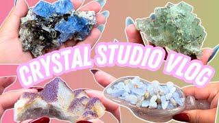  CRYSTAL STUDIO VLOG  SV064 | pack crystal orders with me! make crystal confetti with me!