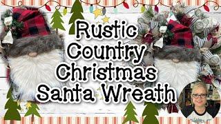 Country Rustic Christmas Santa Wreath || Gnome Wreath || Country Charm by Tracy