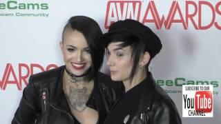 Nikki Hearts and Leigh Raven at the 2017 AVN Awards Nomination Party at Avalon Nightclub in Hollywoo