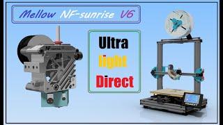 TOP Ultra light Direct Mellow NF sunrise V6, Tronxy XY 2 PRO 3D printer test