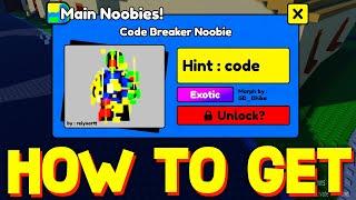 HOW TO GET CODE BREAKER NOOBIE in FIND THE NOOBIES MORPHS! CODE! ROBLOX!