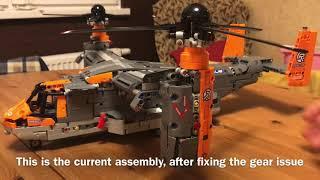 LEGO 42113 Osprey in-action demo and the gear issue