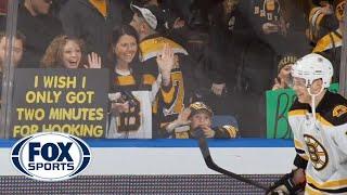 Tyler Seguin on the '2 minutes for hooking' sign