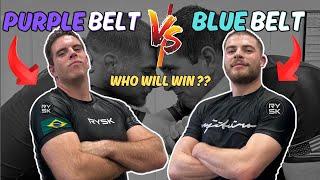 Purple Belt VS Blue Belt I BJJ Rolling Commentary