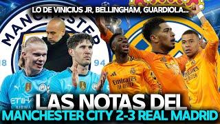 VINICIUS, BELLINGHAM, MBAPPÉ, HAALAND, GUARDIOLA... LAS NOTAS DEL MANCHESTER CITY vs REAL MADRID