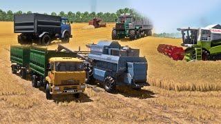 Farming Simulator 22 / Map Koshmak / Harvesting a large barley field