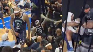 DeMarcus Cousins tries to fight fans for throwing things at him after getting ejected 