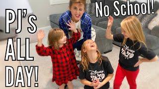 What To Do When There's NO SCHOOL! | Spending All Day in our Pajamas