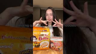 Rosé tteokbokki x Quattro Cheese Spicy Noodles  #buldak #samyang