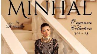 Minhal By Ramsha Organza Collection'24 Vol-12