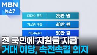 당정 "민생지원금 모든 국민 지급…취약계층 추가 지원" [MBN 뉴스7]