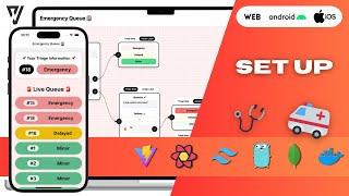 Triage & Emergency Queue Full Stack App | #1 Initial setup with Vite, Expo, Go, Docker & MongoDB.