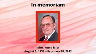 John Esler Celebration of Life