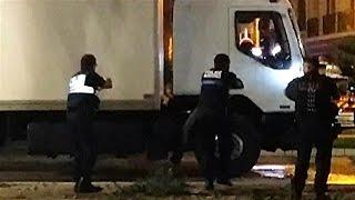 Nice Attack: Moment Armed French Police Shoot at Truck Driver