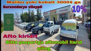 Bitta pasportga jentra yoki malibu harid qiling 3000$ga juda arzon bup qoldi #afto kiridit