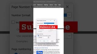 Insert Roman Page Numbers #microsoftoffice #shorts#shortsviral #msword