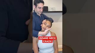 INSANELY LOUD AND SATISFYING NECK CRACK! #asmr #satisfying #osteopath #chiropractic