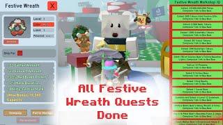 Bee Swarm Simulator: Completing the entire Festive Wreath Questline | Roblox | ExplosiveTheCreeper