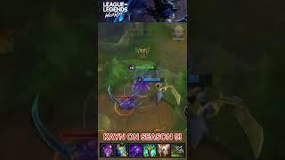 DESTROYING ENEMIES WITH KAYN ON SEASON 9!! #wildrift #lolmobile #leagueoflegends #shorts it