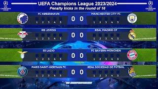 Penalty kicks in the round of 16 • UEFA Champions League 2023/24 • PES 2021