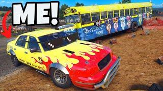 My Friend Used a BUS to TROLL ME in Derby Races in Wreckfest Multiplayer!