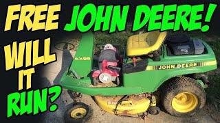 FREE from the CURB! - John Deere RX95 Riding Mower...Will It Run? [PART 1]