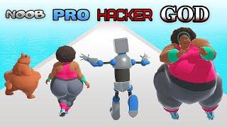 NOOB vs PRO vs HACKER vs GOD in Fat 2 Fit | New Gameplay - Android, iOS