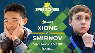 Jeffery Xiong vs Anton Smirnov: 2019 Junior Speed Chess Championship
