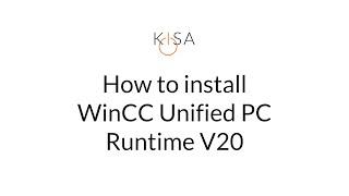 WinCC Unified PC Runtime / Simulation V20 - Installation