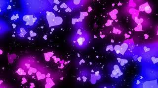 Romantic Heart Flying Video Background ||Blue Love heart Background Video || Heart vfx Download