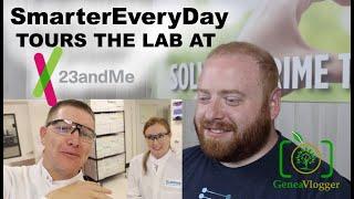 DNA Testing and Privacy (23andMe Lab) - @SmarterEveryDay - Professional Genealogist Reacts