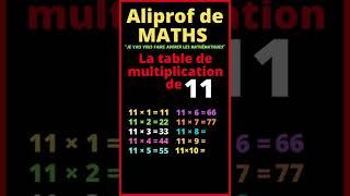 La table de multiplication de 11 ️ #shorts