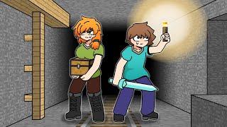 Steve and Alex went to an abandoned mine - Minecraft anime