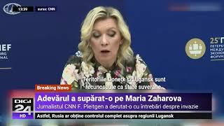 Reacție nervoasă a Mariei Zaharova la întrebările unui jurnalist CNN: „De ce folosiți acest ton?”