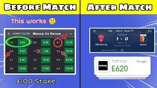 The Only Correct Score Winning 'trick' that actually works (This Strategy works 95% of time )