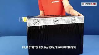 Folia stretch czarna 50cm 1 5kg brutto 23u