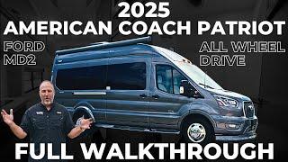 2025 American Coach Patriot MD2 AWD | Ford Transit Chassis + Lithium Freedom 600 Package *FULL TOUR*