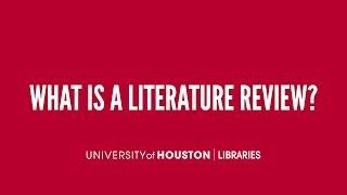 What is a literature review?