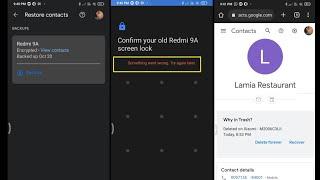 How to Restore Contacts on Android phone showing error "Something went wrong" when trying to restore