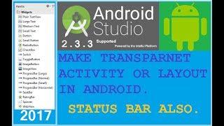 how to make transparent activity in android - Change status bar color in android. Leading Way