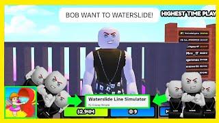 ️ BOB MOB RAIDS On Roblox Waterslide Line Simulator 