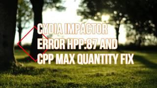 Cydia Impactor  Progress Hpp 87 And Provision 138 Max Quantity Errors Fix+Working Proof