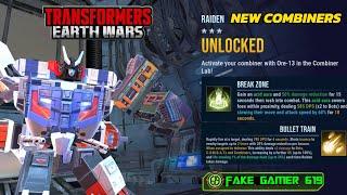 NEW COMBINER RAIDEN UNLOCKED - TRANSFORMERS EARTH WARS