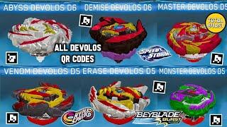 ALL DEVOLOS QR CODES BEYBLADE BURST SURGE APP || ALL WAVES || BEYBLADE BURST APP