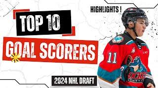 Top 10 Goal Scorers in The 2024 NHL Draft | Highlights & Draft Analysis